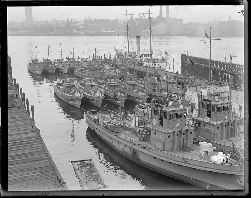 Fleet of Rum Chasers in East Boston - c. 1917-1934