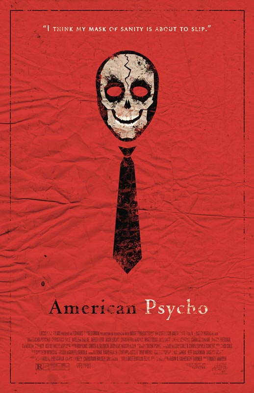 american psycho alternate movie poster by adam rabalais Creative Alternate Movie Posters by Adam Rabalais