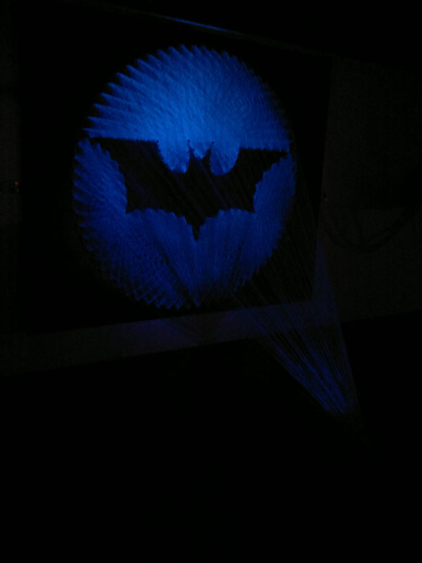 batman symbol made from thread string 6 Awesome Batman Symbol Made from Thread