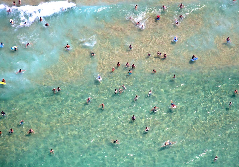 bondi swimmers aerial maison gray Beaches Around the World Seen from Above