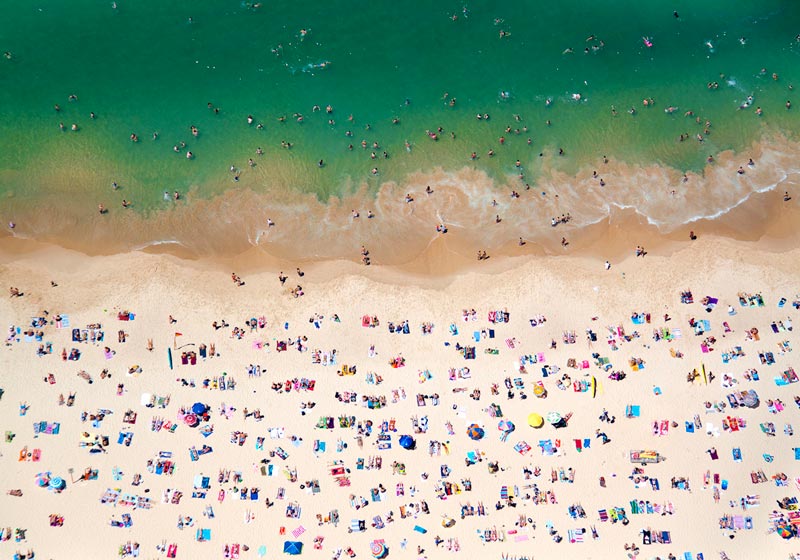 coogee beach horizontal aerial maison gray Beaches Around the World Seen from Above