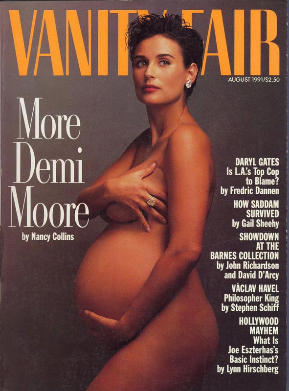 demi moore pregnant magazine cover vanity fair controversial The Story Behind the Blacked Out Photo of New York