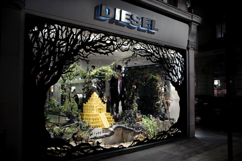 diesel store window Inventive Hand Crafted Art by Kyle Bean