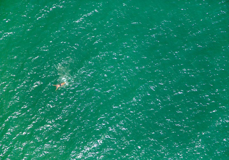 hamptons lone swimmer aerial maison gray Beaches Around the World Seen from Above