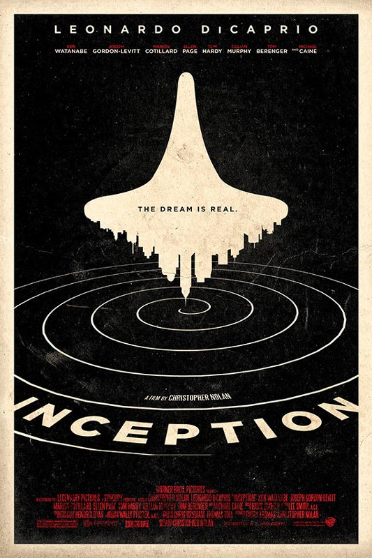 inception alternate movie poster by adam rabalais Creative Alternate Movie Posters by Adam Rabalais