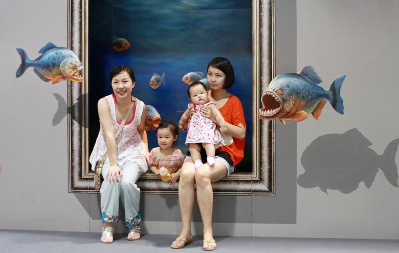 interactive 3d magic art exhibit in china 12 The 3D Art Exhibit that Lets You Interact with the Artwork