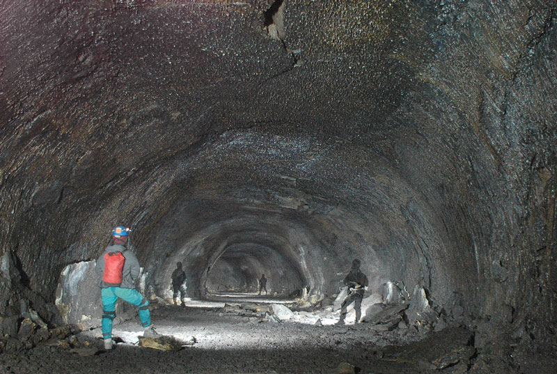 lava tube at lava beds national monument california usa 12 Amazing Pictures of Lava Tubes Around the World