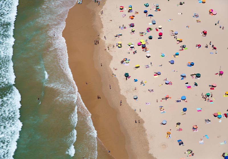 lisbon horizontal beach with waves aerial maison gray Beaches Around the World Seen from Above