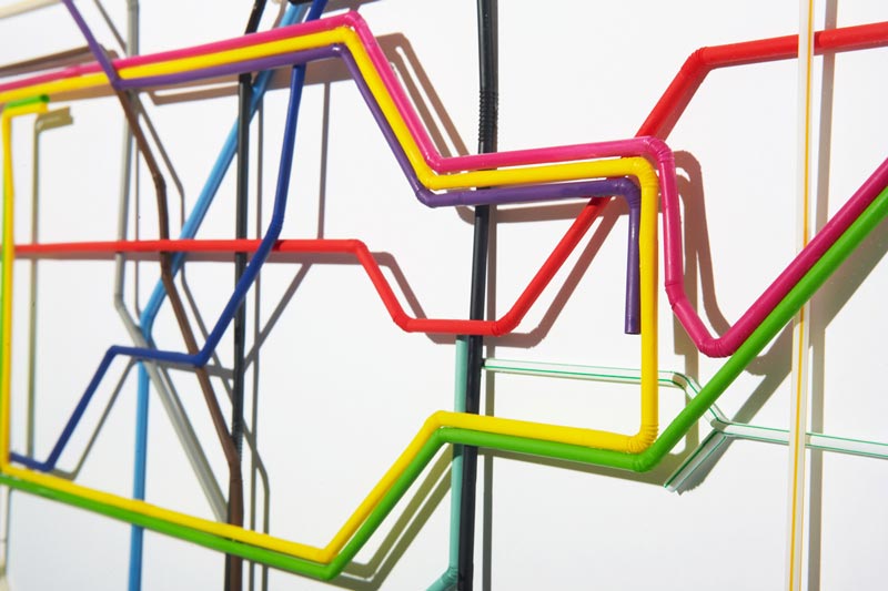 london tube map made from drinking straws kyle bean 2 Inventive Hand Crafted Art by Kyle Bean
