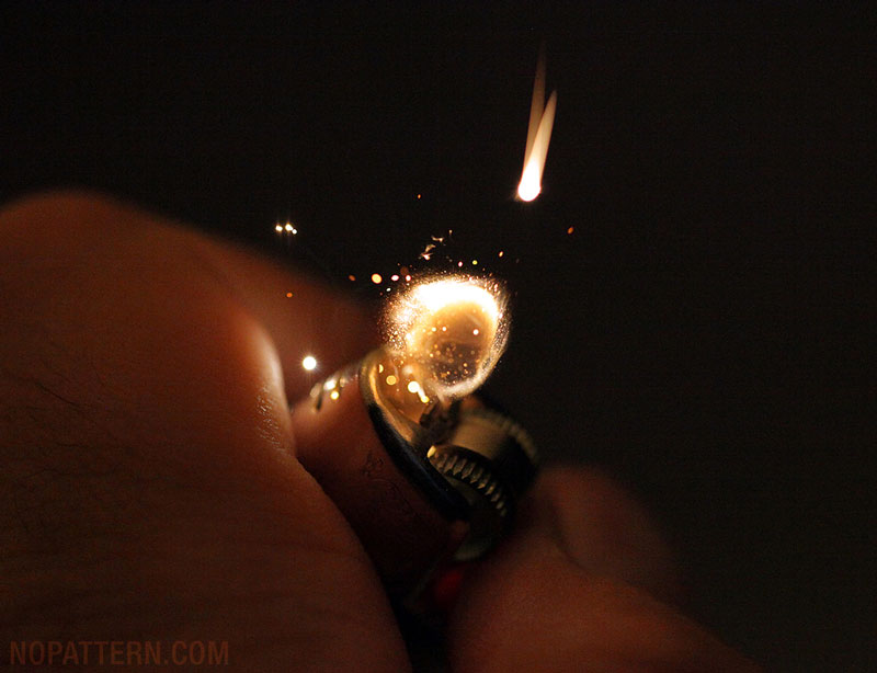 macro close ups of bic lighter sparks lit by no pattern chuck anderson 5 Amazing Close Ups of a Lighter Being Sparked