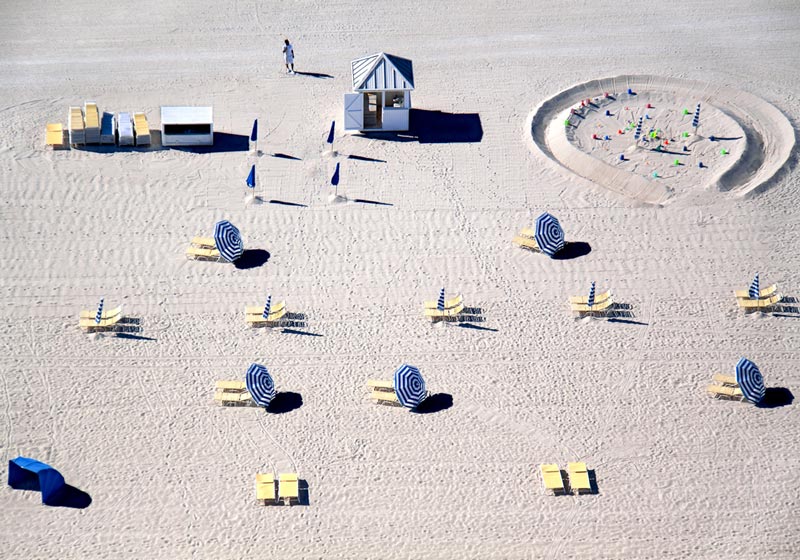 miami blue and yellow chairs aerial maison gray Beaches Around the World Seen from Above