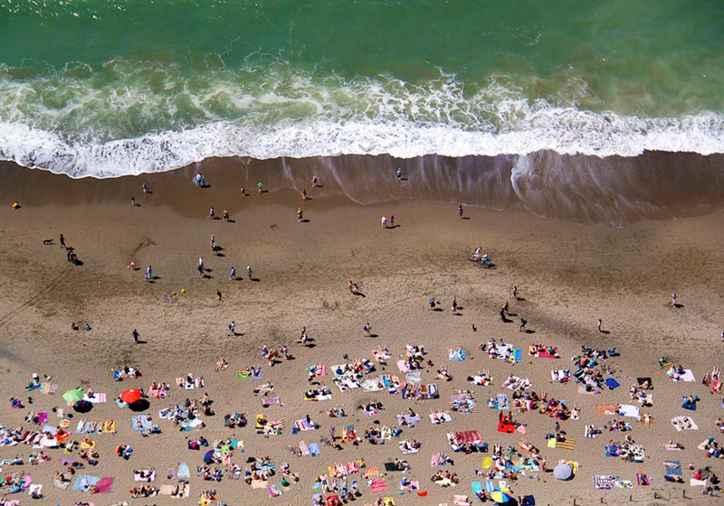 ocean beach with water aerial maison gray Beaches Around the World Seen from Above