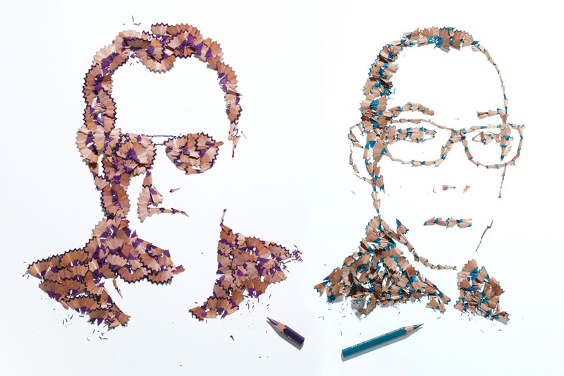 pencil shaving portraits kyle bean Inventive Hand Crafted Art by Kyle Bean