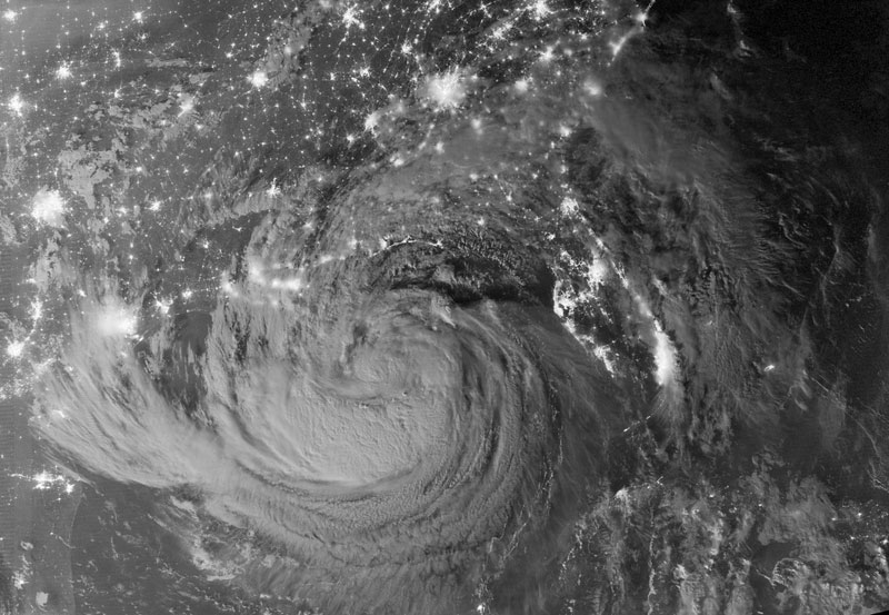 tropical storm isaac at night from space Picture of the Day: Tropical Storm Isaac from Space at Night