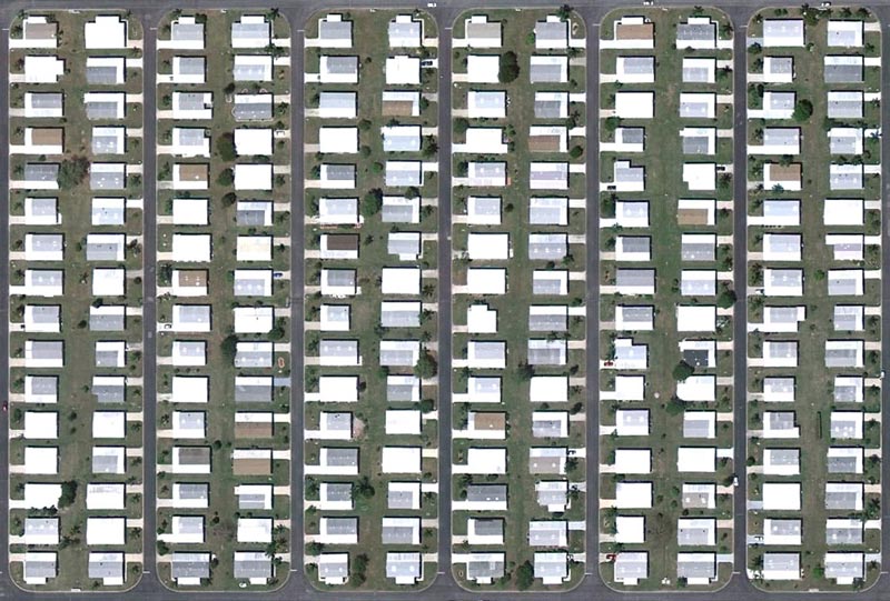 aerial patterns of human housing developments on google maps 5 Patterns of Human Development Found on Google Maps