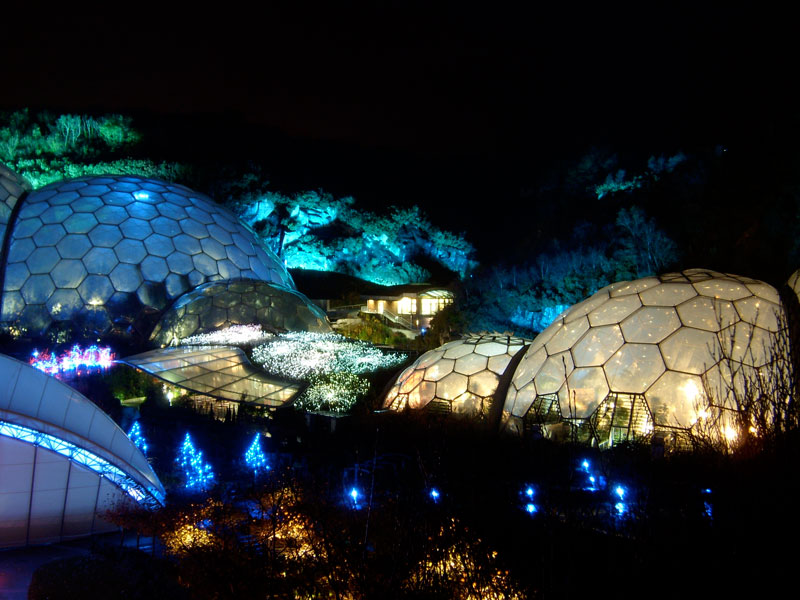 eden project winter worlds largest greenhouse biomes bruce munro field of light The Largest Greenhouse in the World