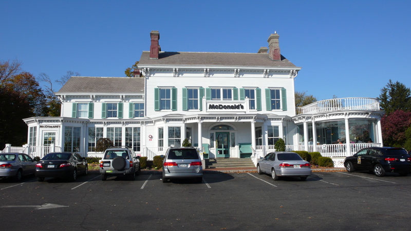 mcdonalds in white colonial mansion new hyde park new york usa The Most Unusual McDonalds Locations in the World