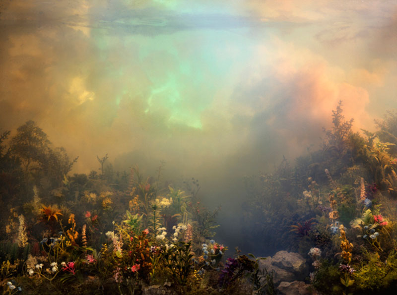 mini landscapes inside a tank that looks like paintings kim keever 6 Amazing Model Landscapes That Look Like Paintings