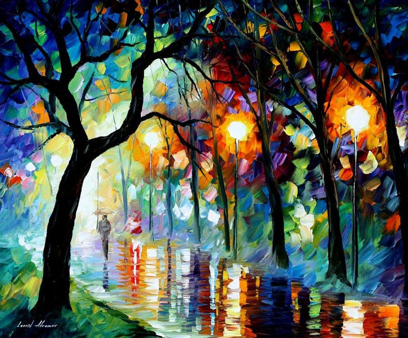 oil painting using only a paltete knife leonid afremov 11 Breathtaking Oil Paintings Using Only a Palette Knife