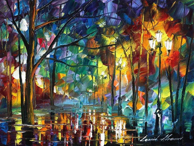oil painting using only a paltete knife leonid afremov 5 Breathtaking Oil Paintings Using Only a Palette Knife