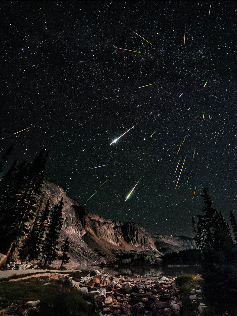 perseid meteor shower snowy range wyoming Picture of the Day: The Perseids Meteor Shower