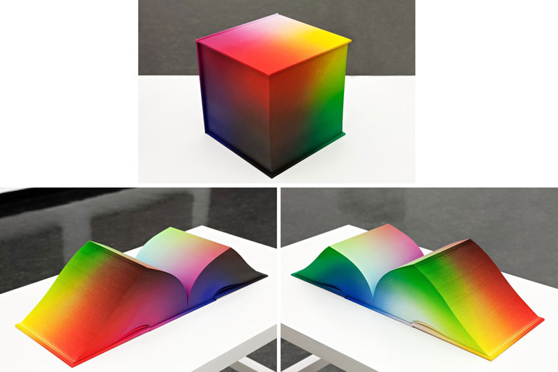printed hardcover rgb color book tauba auerbach 4 Printed Book Attempts to Display Every RGB Color Combination