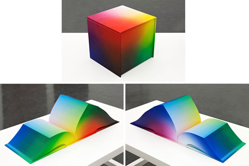printed hardcover rgb color book tauba auerbach 5 Printed Book Attempts to Display Every RGB Color Combination