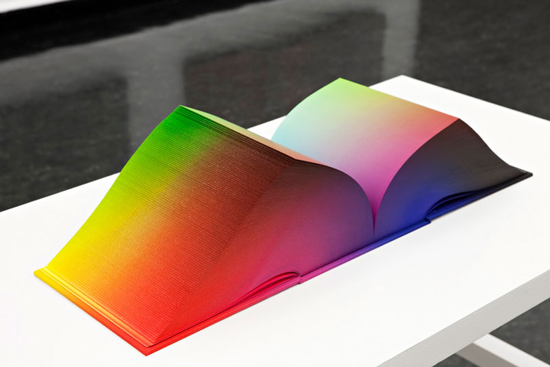 printed hardcover rgb color book tauba auerbach 8 Printed Book Attempts to Display Every RGB Color Combination