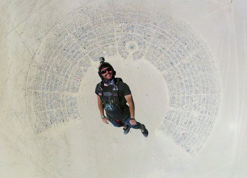 skydiving into burning man 2012 Picture of the Day: Skydiving Into Burning Man