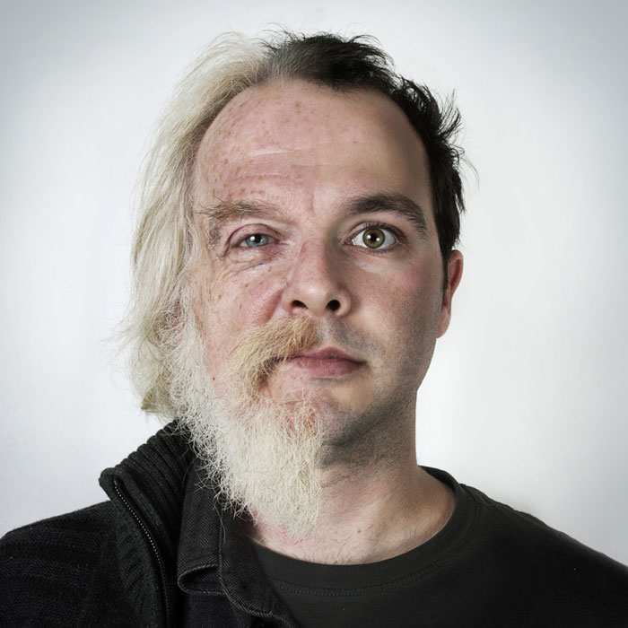 split face portraits of relatives ulric collette 5 Recreating Photos from Childhood