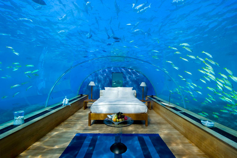 underwater hotel room conrad maldives rengali island resort 1 Ithaa: The Underwater Restaurant in the Maldives