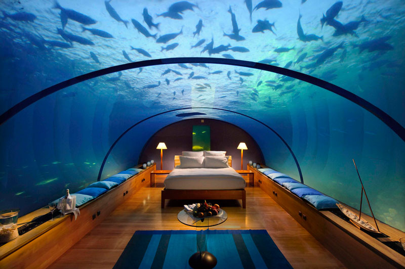 underwater hotel room conrad maldives rengali island resort 2 Ithaa: The Underwater Restaurant in the Maldives