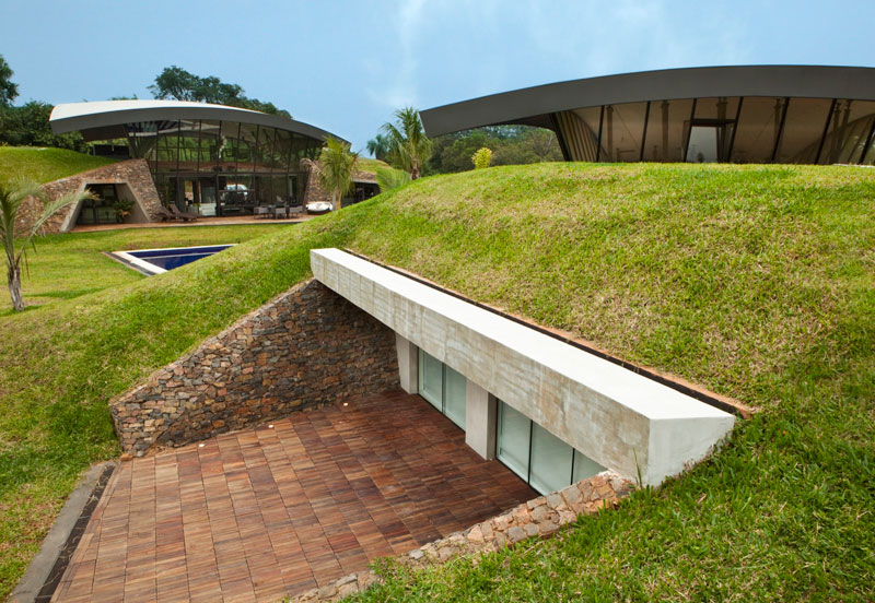 bauen architects hillside home built into landscape paraguay 12 A Unique Hillside Home Built Into the Landscape