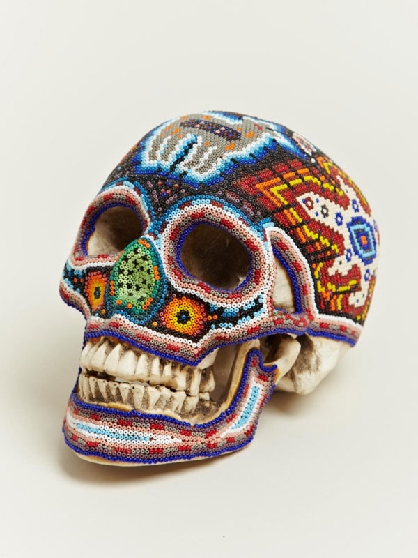 beaded skulls huivhol people of mexico 4 Amazing Native Mexican Beaded Skulls