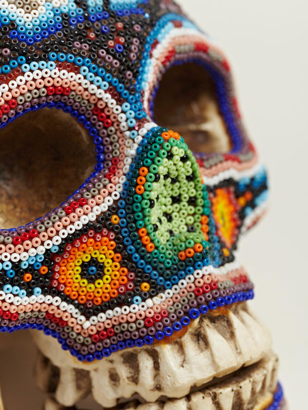 beaded skulls huivhol people of mexico 7 Amazing Native Mexican Beaded Skulls