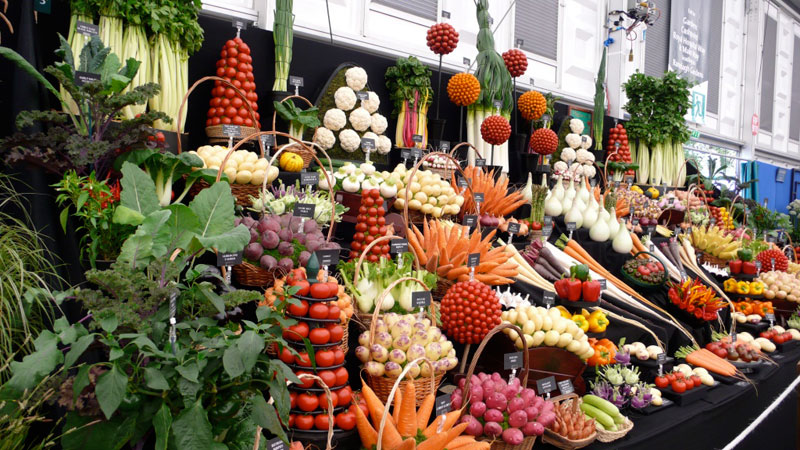 chelsea flower show vegetable display 12 Artful Displays of Vegetables