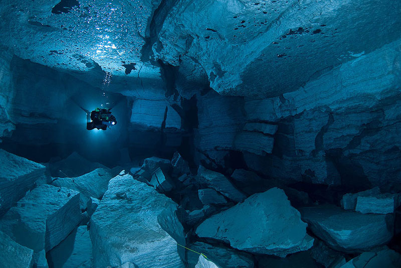 longest underwater cave in russia ordinskaya orda cave 11 Exploring the Longest Underwater Cave in Russia