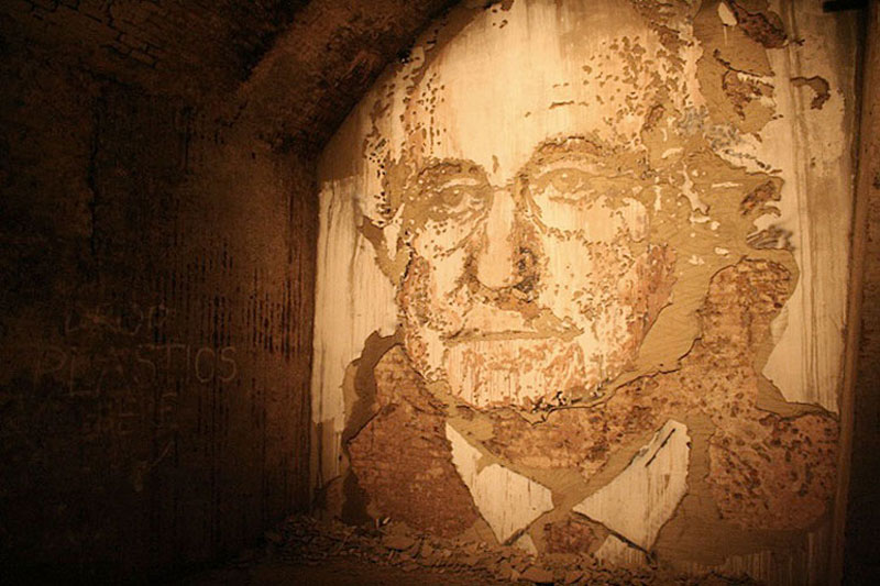 portraits chiseled into walls street art vhils alexandre farto 9 Haunting 3D Images Projected Onto Trees