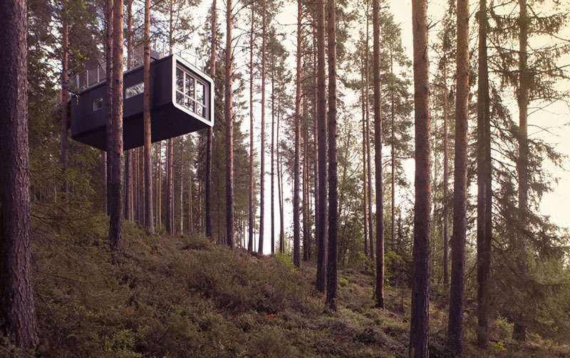 sweden treehotel cabin room 1 The Treehotel in Sweden for Nature Lovers