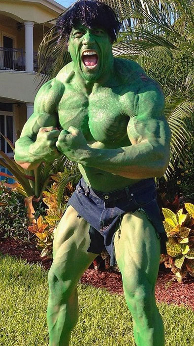 dwayne the rock johnson as incredible hulk The 40 Best Halloween Costumes of 2012