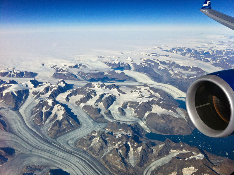 greenland aerial from an airplane window Seeing the World Through an Airplane Window