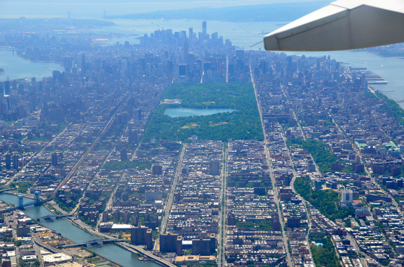 manhattan aerial from airplane window new york city Seeing the World Through an Airplane Window