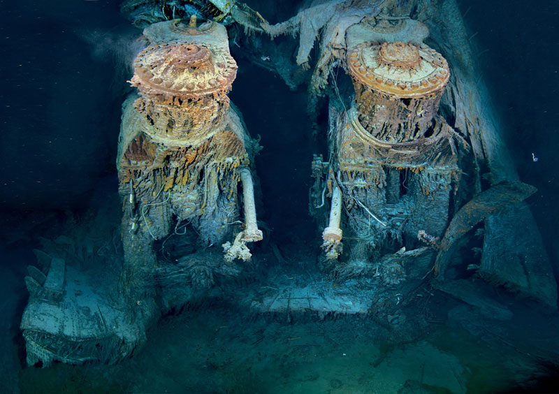 rms titanic engine under water bottom of ocean Picture of the Day: Titanics Engines Underwater