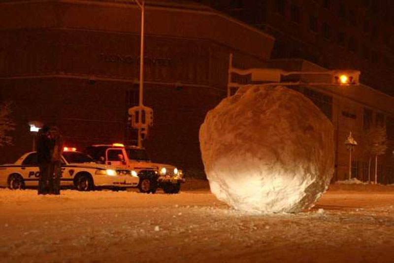 giant snowball rolled into the middle of the street madison wisconsin The Shirk Report   Volume 194