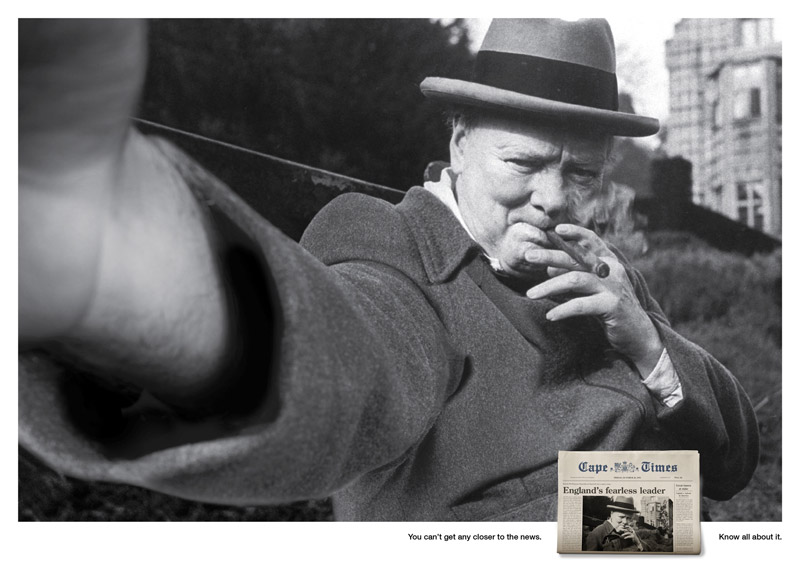 iconic famous photos turned into selfies self portraits winston churchill (1)
