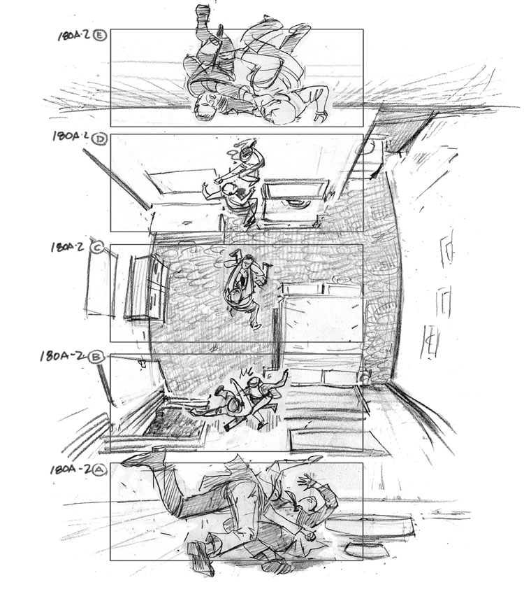 inception storyboard by gabriel hardman Detailed Floor Plans of TV Show Apartments