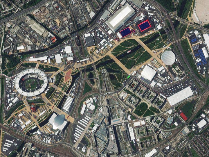 London-UK-7-23-12-Olympic-village digitalglobe satellite image
