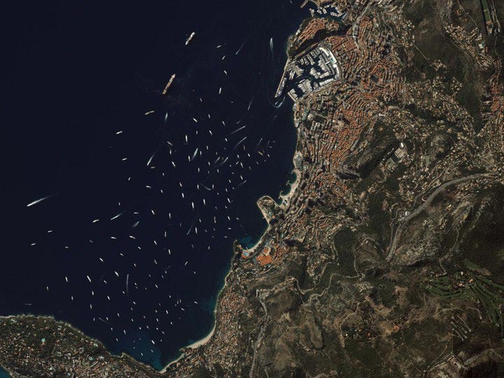 Monte-Carlo-Monaco-9 22 12-annual-yacht-show digitalglobe satellite image