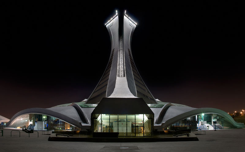 olympic stadium montreal quebec canada at night Picture of the Day: Montreals Olympic Stadium