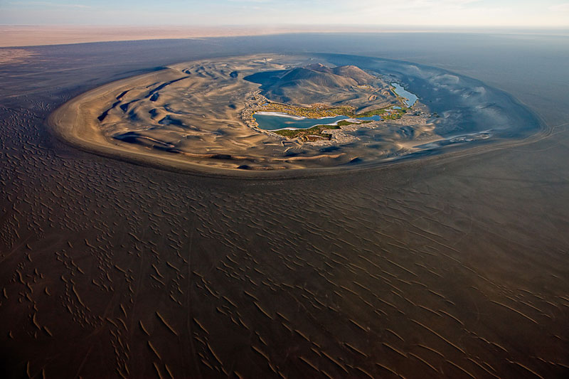 volcanic crater of wau al namus libya aerial from above george steinmetz